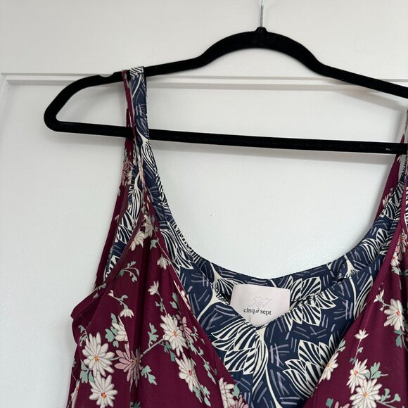 Cinq à Sept Nathalia Combo Maxi Silk Dress Sz 2 Floral Print Allover - Picture 7 of 10